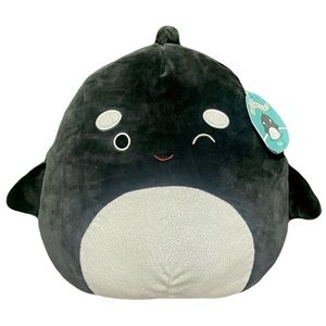 Squishmallows 2021 Kai the Orca Sparkle Belly Black 12" NWT